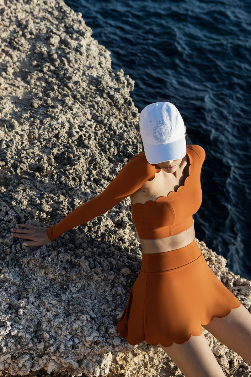 Asymmetrical Long Sleeve Crop Top