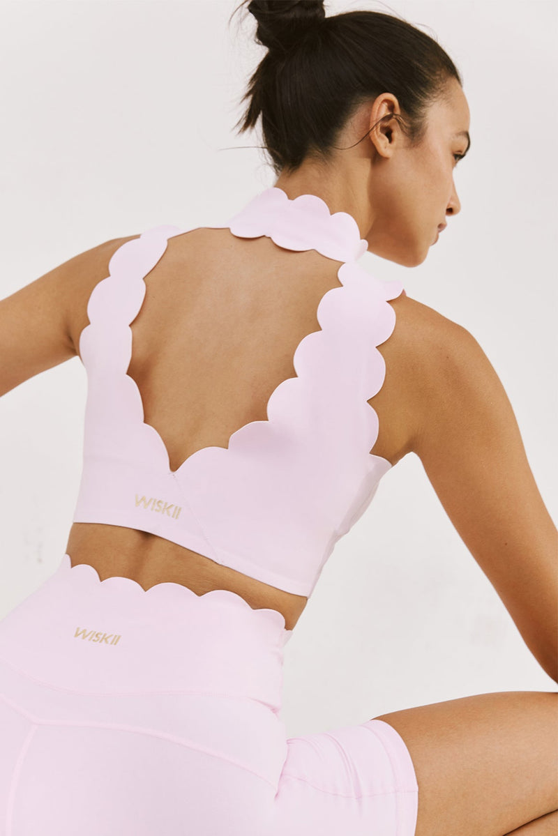 Scallop V-Back Bh Med Hög Hals