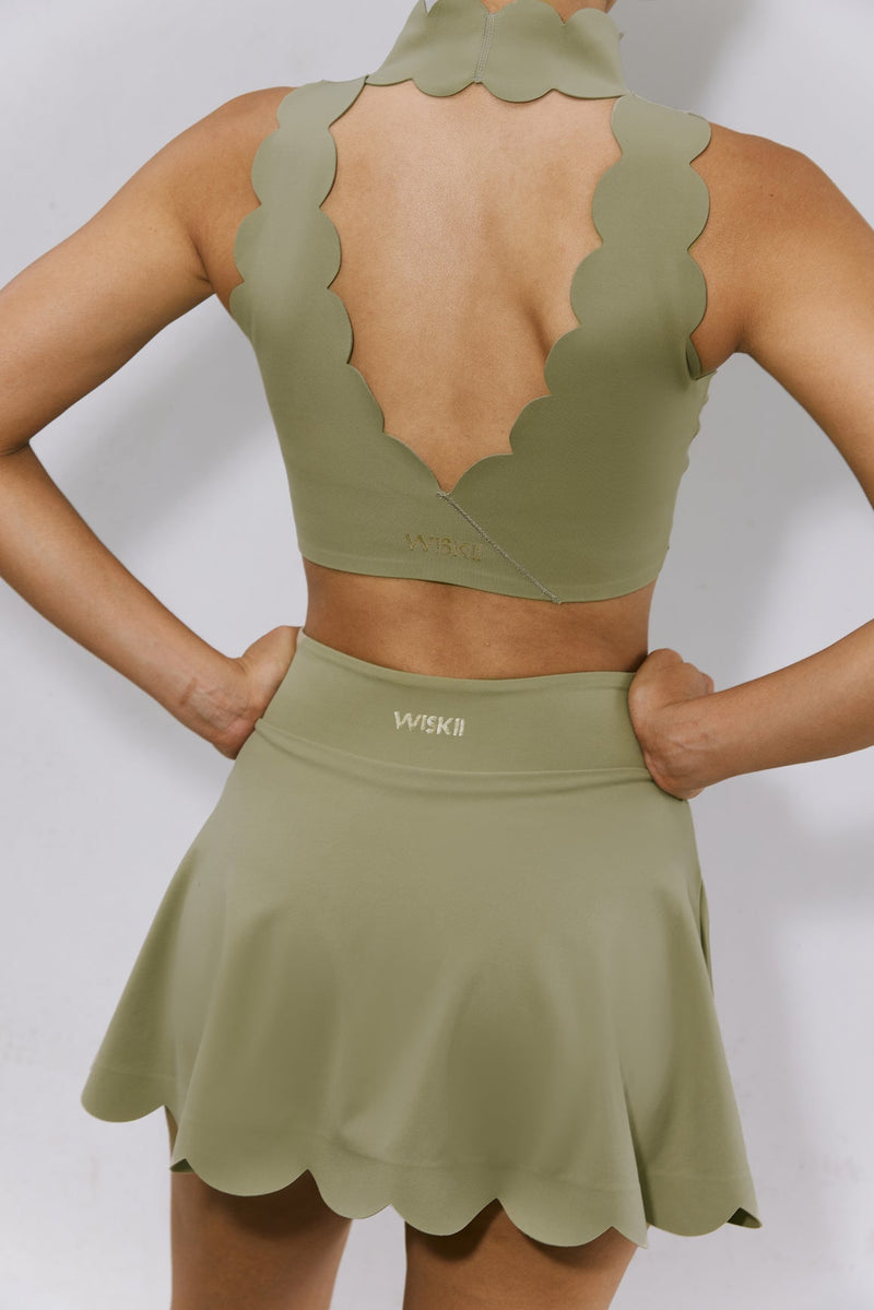 Scallop V-Back Bh Med Hög Hals